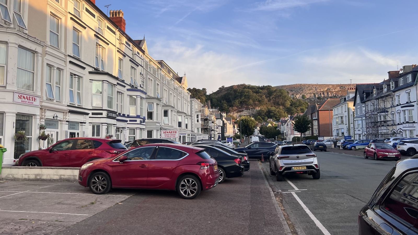 Adcote House on Deganwy Avenue, Llandudno, with the Great Orme behind